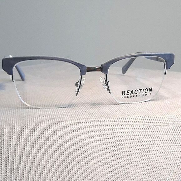 NEW Semi-Rimless Rx'able Eyeglass Frame,  Men Reaction by Kenneth Cole 50-20-140 - Picture 6 of 6